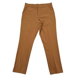 Pudolla Mens Golf Pants 32x34 Camel Brown Performance Slacks Flat Front Chino